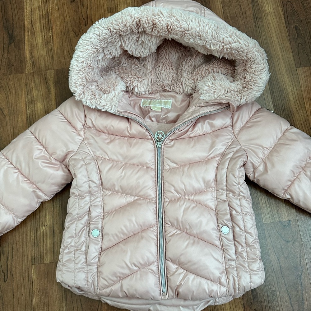 Michael Kors Blush Pink Fur Jacket